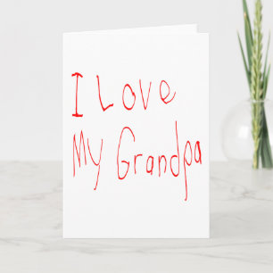 J'Aime Mon Grand-Père ! Carte de vœux