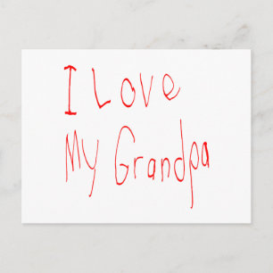 J'Aime Mon Grand-Père ! Carte postale
