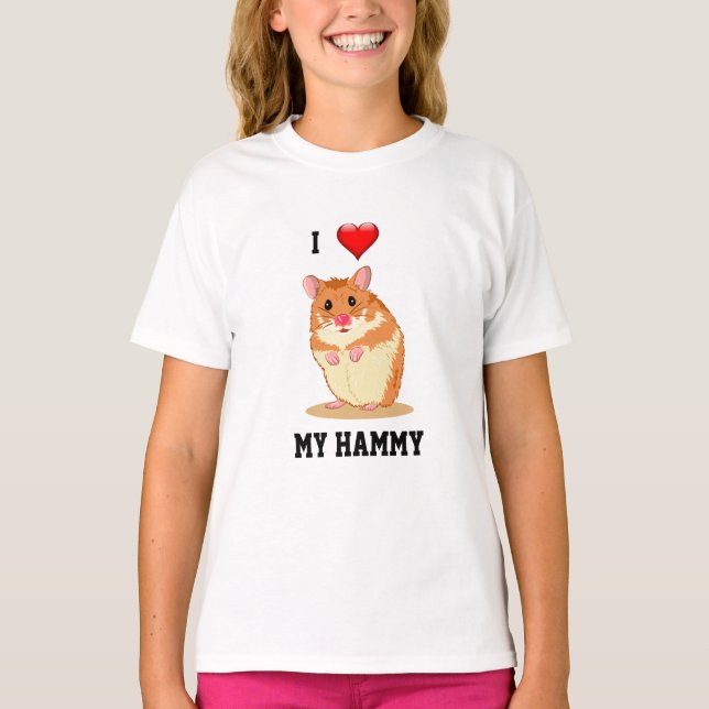 J'Aime Mon Hammy Hamster T-shirt (Devant)