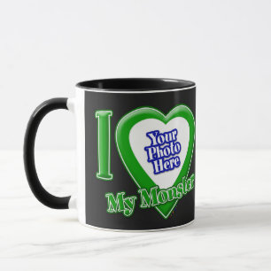 J'Aime Mon Monstre Avec Votre Photo Mug