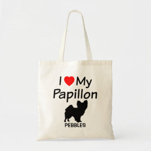 J'Aime Mon Papillon Chien Sac