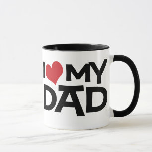 J'Aime Mon Père Fête des pères Ringer Mug