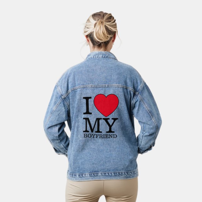 J'aime mon petit ami coeur Valentine jour coutume (Modèle)