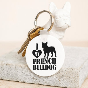 J'aime mon porte-clés Bouledogue Français