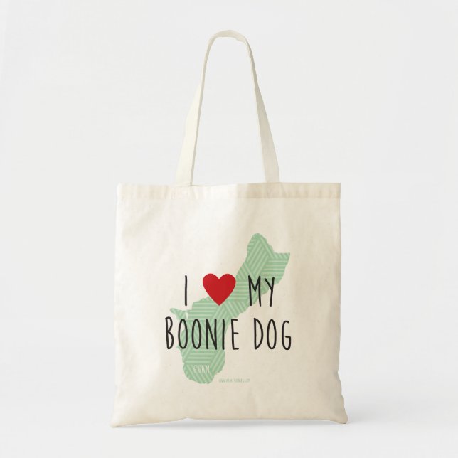 J'aime mon sac fourre-tout à chien de Boonie (Devant)