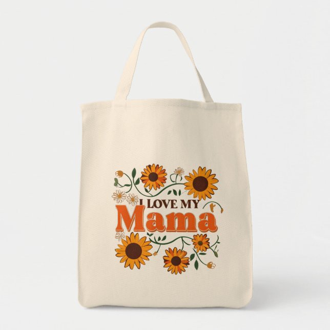 J'aime mon Sac fourre-tout de tournesol maman (Devant)