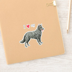 J'aime mon sticker Mudi Vinyl