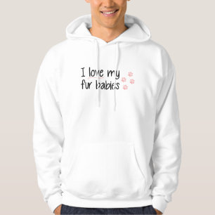 J'aime mon sweat - shirt à capuche de bébés de