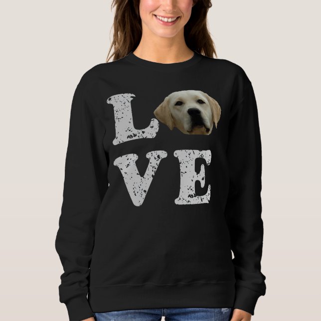 J'aime mon Sweat - shirt à capuche Labrador Retrie (Devant)