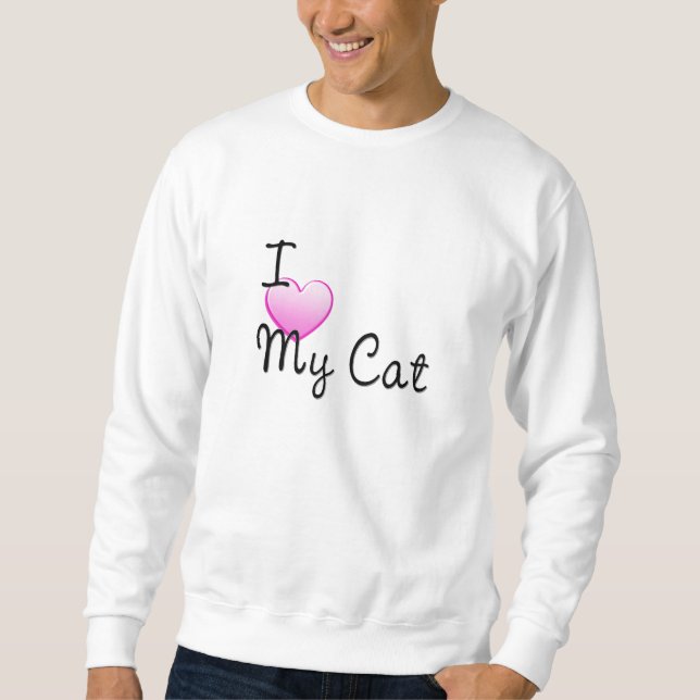 J'aime mon sweatshirt de chat (Devant)