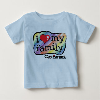 J'aime mon T-shirt d'arc-en-ciel de famille
