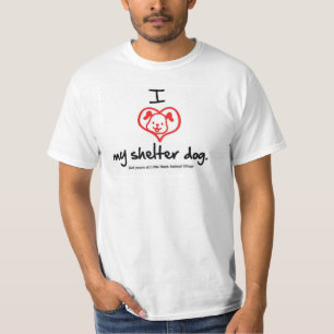 J'aime mon T-shirt de chien d'abri