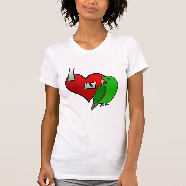 J'aime mon T-shirt masculin de Vosmaeri Eclectus (Devant)