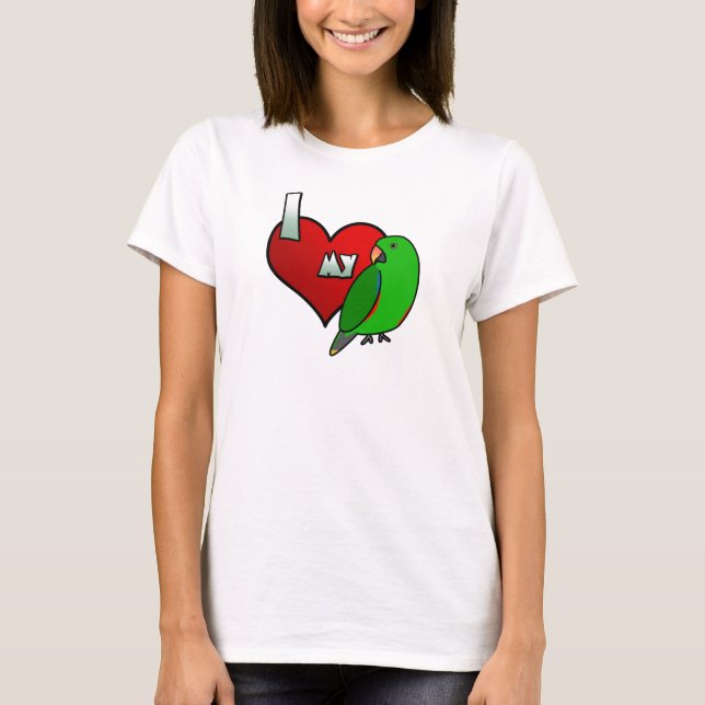 J'aime mon T-shirt masculin de Vosmaeri Eclectus (Devant)