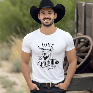 J'Aime Mon T-shirt Personnalisable Pitbull