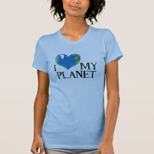 j'aime mon t-shirt pour dames planète