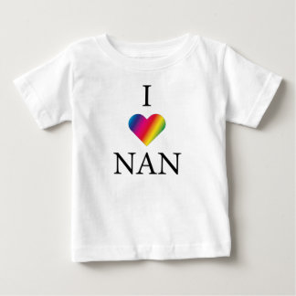 J'AIME NAN RAINBOW COEUR Bébé T-shirt
