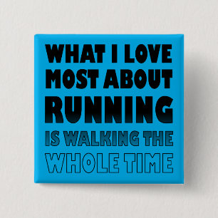J'aime ne pas courir Boutons drôles Badges Épingle
