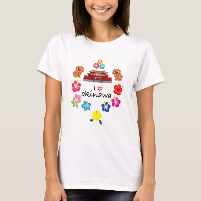 J'aime Okinawa Ladies T-Shirt (Devant)