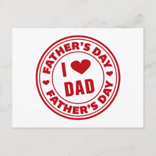 J'aime papa Bonne Fête des pères   Carte postale