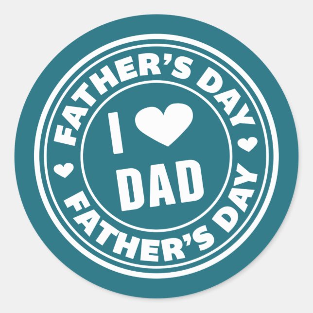 J'aime papa Bonne Fête des pères | Sticker (Devant)