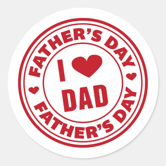 J'aime papa Bonne Fête des pères | Sticker (Devant)