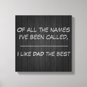 J'aime Papa le plus - Toile 30 x 30 cm