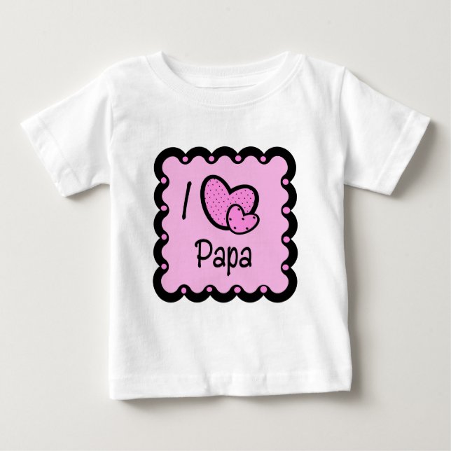 J'aime Papa mignon T-shirt (Devant)