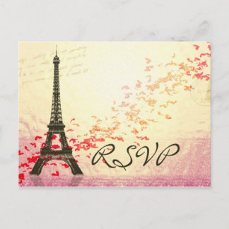 J'aime Paris au printemps - Carte RSVP