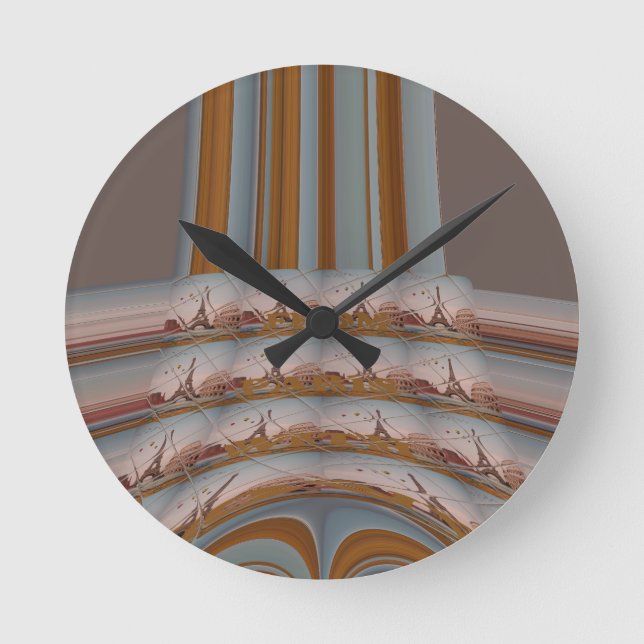 J'aime Paris ( I Liebe Paris ) Runde Wanduhr (Vorderseite)