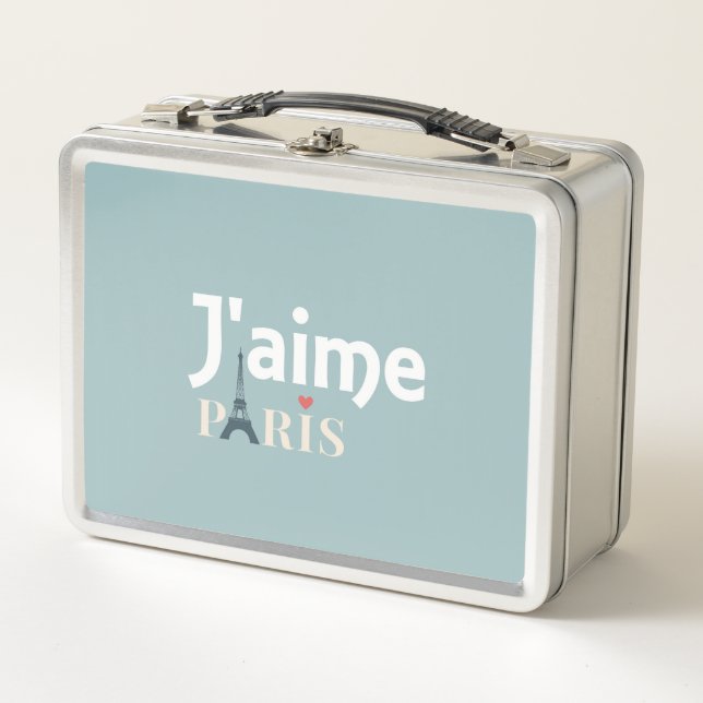 J'aime Paris Metal Lunch Box (Vorderseite)