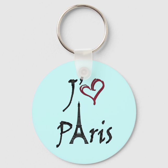 j'aime Paris Schlüsselanhänger (Vorderseite)
