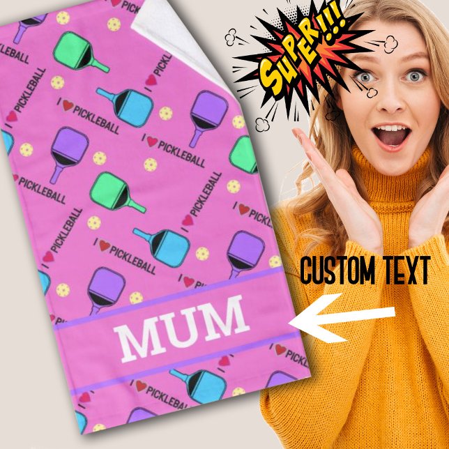 J'aime Pickleball rose (Créateur téléchargé)