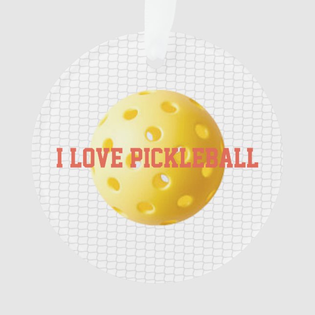 J'AIME PICKLEBALL Sports amusant Yellow Ball Net T (devant)