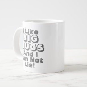 J'aime tasse géante enorme de grand café drôle de