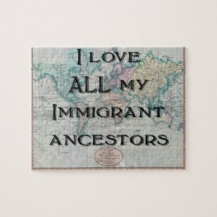 J'aime tous mes ancêtres immigrants Puzzle perso