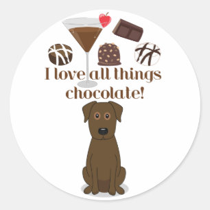 J'aime tout le chocolat de choses !  Autocollants