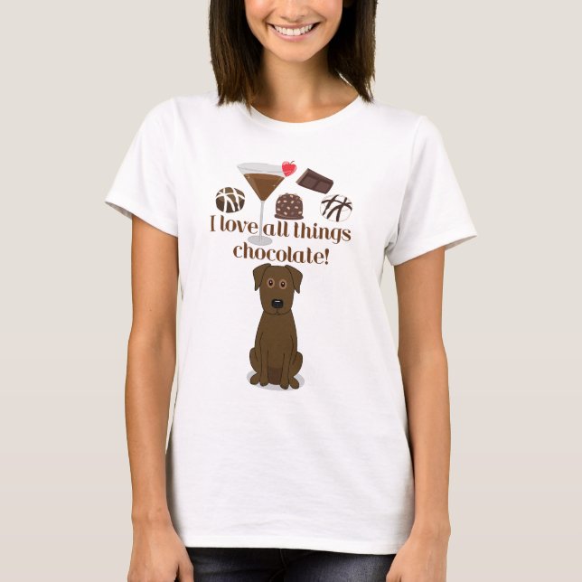 J'aime tout le chocolat de choses ! T-shirt (Devant)