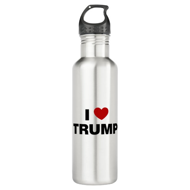 J'Aime Trump Bouteille d'eau en acier inoxydable (Devant)