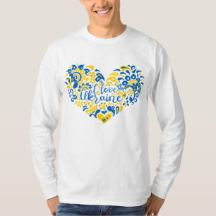 J'aime Ukraine inspiration citation coeur T-shirt