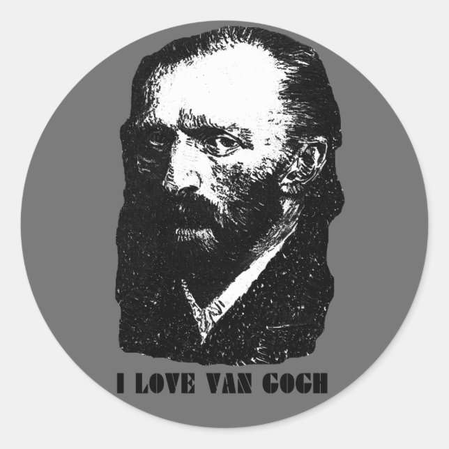 J'aime Van Gogh - Stickers (Devant)