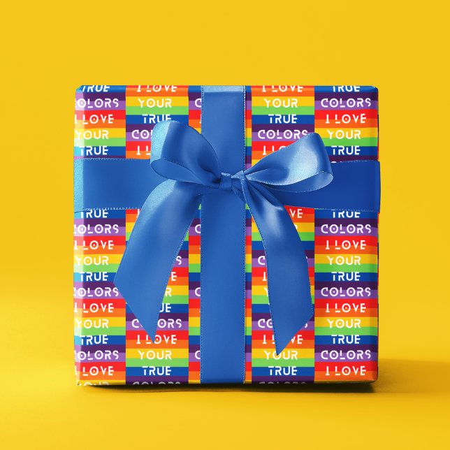 J'Aime Vos Vrais Couleurs Envelopper Les Feuilles  (Empower someone special with these, "I love your true colors" wrapping paper sheets! )