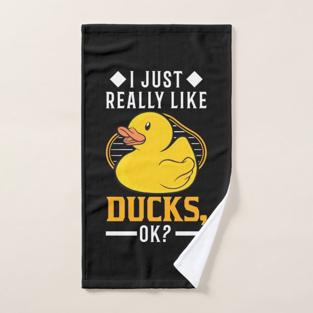 J'Aime Vraiment Les Canards (Serviette à main)