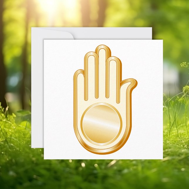 Jain Symbol Einladung/Ankündigung Flachkarte (Jain Symbol Invitation/Announcement Flat Card.
Customize with your text. )