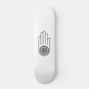 Jain Symbol von Ahimsa (Hand der Nicht-Gewalt) Skateboard