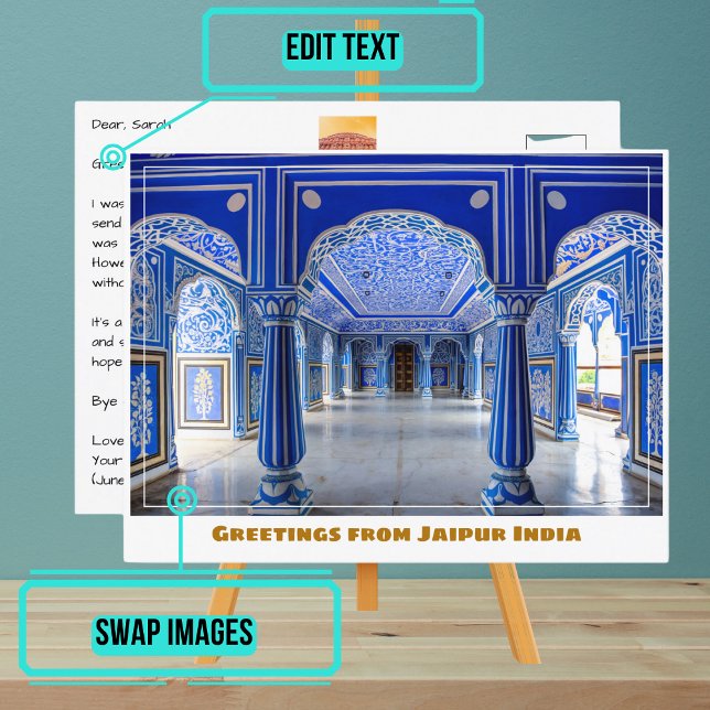 Jaipur City Place in Jaipur Indien Postkarte (Please enjoy our postcard)