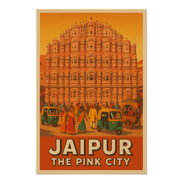 Jaipur - Die rosa Stadt Poster (Vorderseite)