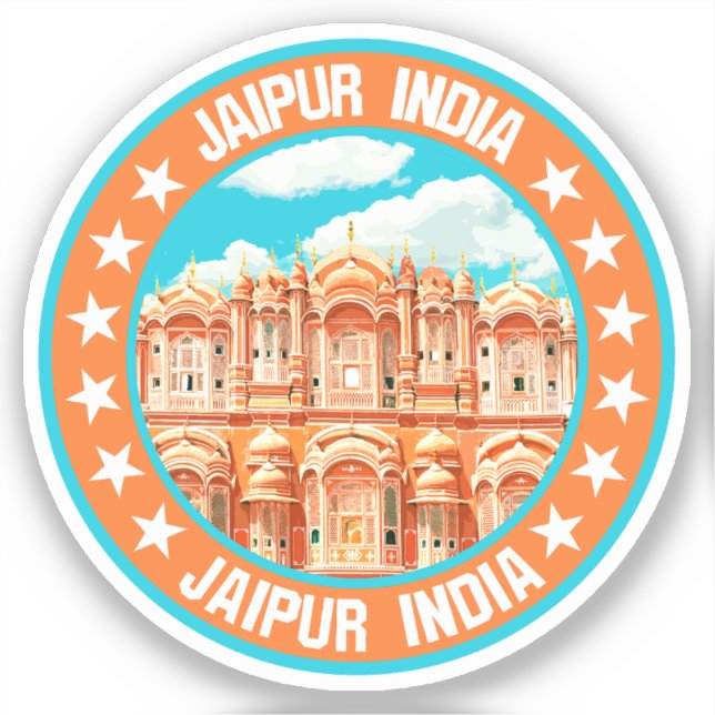 Jaipur India Aufkleber (Vorderseite)