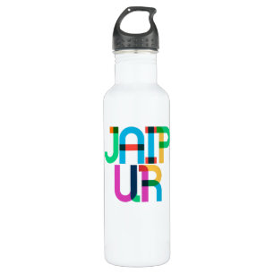 Jaipur India Pop Art Letters Edelstahlflasche