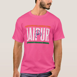 JAIPUR INDIEN MIT SEINER STOLZEN INDISCHEN FLAGGE  T-Shirt
